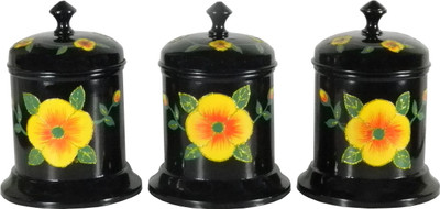 

Gaarv Multipurpose Storage Needs - 500 ml Steel Grocery Container, Spice Container, Utility Box(Pack of 3, Black)