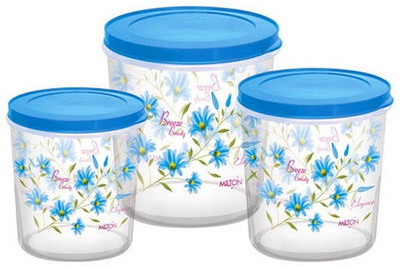 MILTON Plastic Grocery Container  - 10 L(Pack of 3, Blue)