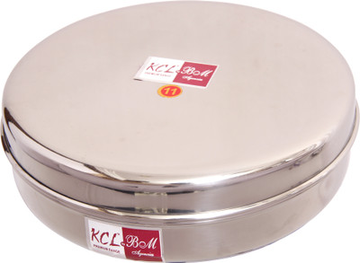 

KCL Sleek Chapati Box - 900 ml Steel Grocery Container(Silver)
