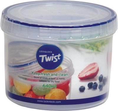 

Lock & Lock Twist - 640 ml Plastic Food Storage(Clear)