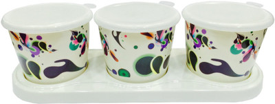 

Zido - 600 ml Melamine Tea Coffee & Sugar Container(White)