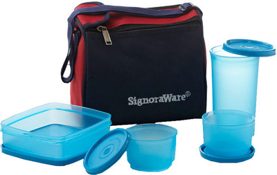5% OFF on Signoraware Best Lunch with Bag - 370 ml, 130 ml, 350 ml Plastic Grocery Container(Pack of 4, Blue) 5% OFF on Signoraware Best Lunch with Bag - 370 ml, 130 ml, 350 ml Plastic Grocery Container(Pack of 4, Blue)