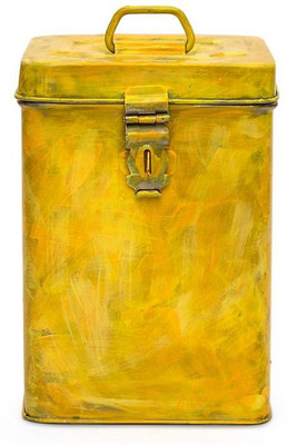 

Kaushalam Antiqua Yellow - 3 L Steel Grocery Container(Yellow)