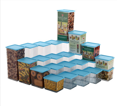 

Disha Super saver pack of 24 - 1225 ml PP (Polypropylene) Grocery Container(Pack of 24, Blue)