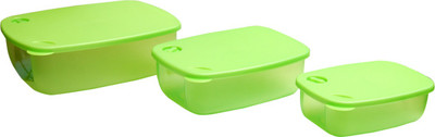 

Dealfinity Super Chef Steam Vent - 750 ml, 1500 ml, 2700 ml Polypropylene Grocery Container(Pack of 3, Green)