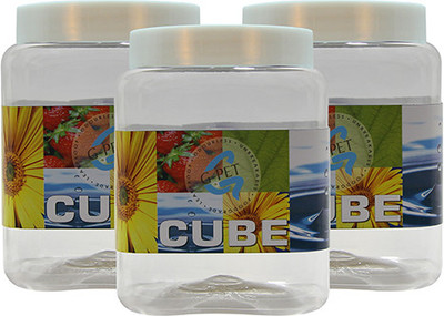 16% OFF on GPET Cube Pet Container - Set of 3 - 1500 ml Plastic Grocery Container(Pack of 3, White) 16% OFF on GPET Cube Pet Container - Set of 3 - 1500 ml Plastic Grocery Container(Pack of 3, White)