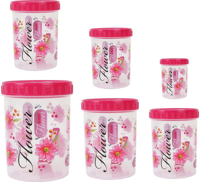 

Stylobby - 1200 ml, 1500 ml, 1100 ml, 1100 ml, 250 ml, 500 ml Polypropylene Grocery Container(Pack of 6, Pink)