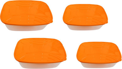 

velgo - 3510 ml Plastic Grocery Container(Pack of 4, Orange)