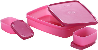 Signoraware Compact Lunch Box - 100 ml, 850 ml Plastic Fridge Container(Pack of 3, Pink)