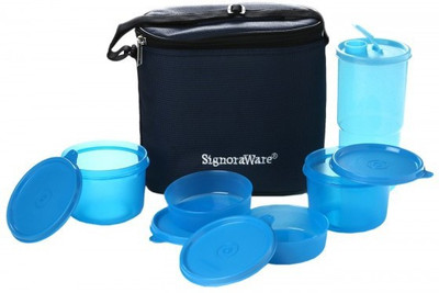

Signoraware Combo Executive Lunch (Big ) With Bag - 180 ml, 900 ml, 450 ml Plastic Food Storage(Multicolor)