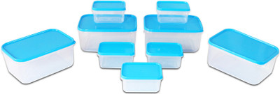 

Joyo Alfa Airtight Microwave Safe Container Set - 9 pcs (Blue) - 1200 ml, 200 ml Plastic Grocery Container(Pack of 9, Blue)