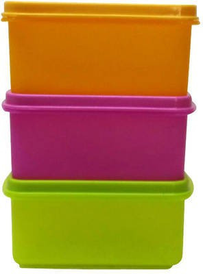 

Nayasa - 700 ml Plastic Grocery Container(Pack of 3, Multicolor)