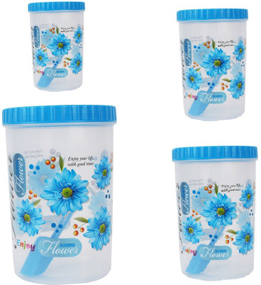 

Stylobby - 1500 ml, 1100 ml, 1000 ml, 500 ml Polypropylene Grocery Container(Pack of 4, Blue)