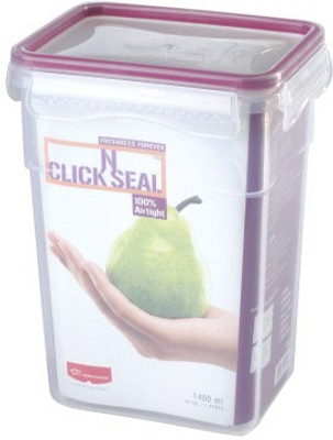 

Princeware - 1400 ml Plastic Grocery Container(Pink, White)
