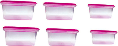 

velgo - 320 ml Plastic Grocery Container(Pack of 6, Pink)
