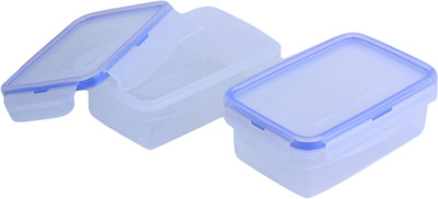 

Homeish Lock & Seal Rectangle Container Set of 2 (400ml, 400ml) - 400 ml, 400 ml Polypropylene Grocery Container(Pack of 2, Blue)