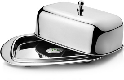 

JVL Butter Dish - Big - 500 ml Steel Grocery Container(Silver)