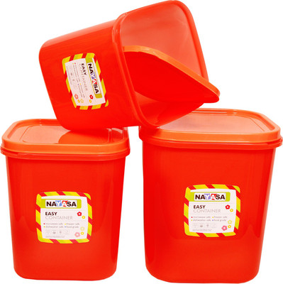 

Nayasa - 6000 ml, 8000 ml, 11000 ml Plastic Grocery Container(Pack of 3, Red)