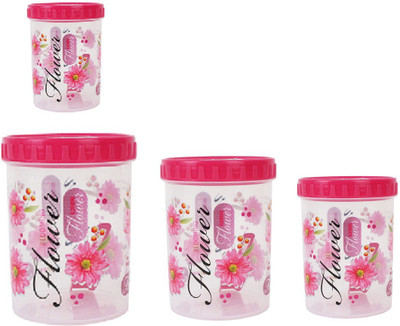 

Stylobby - 1000 ml, 1200 ml, 1100 ml, 500 ml Polypropylene Grocery Container(Pack of 4, Red)