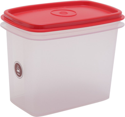 Tupperware - 800 ml Plastic Grocery Container, Tea Coffee & Sugar Container(Red)