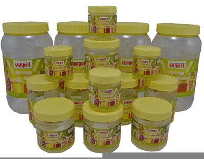 Sunpet Bonito Fr110600-16 - 300 ml, 100 ml, 2000 ml, 250 ml Plastic Grocery Container(Pack of 16, Clear)