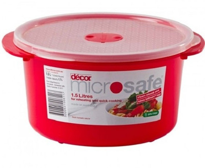 37% OFF on Decor Microsafe Round 1.5 L - 1500 ml Plastic Grocery Container(Red) 37% OFF on Decor Microsafe Round 1.5 L - 1500 ml Plastic Grocery Container(Red)