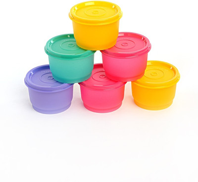 

Tupperware - 125 ml PP (Polypropylene) Grocery Container(Pack of 6, Multicolor)