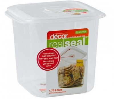 

Decor Realseal Square 1.75 L - 1750 ml Plastic Grocery Container(Clear)