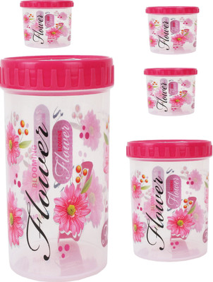 

Stylobby - 2000 ml, 1100 ml, 250 ml, 250 ml, 250 ml Polypropylene Grocery Container(Pack of 5, Red)