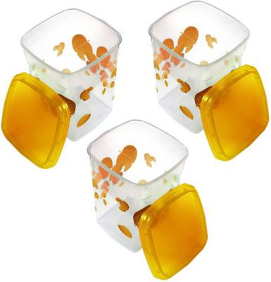 

Velgo - 480 ml Plastic Grocery Container(Pack of 3, Orange)