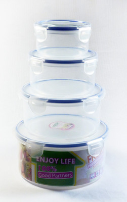 

Deseo Air Tight Food Container - 900 ml Plastic Grocery Container(Pack of 4, Clear)