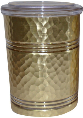 

EVA Evergreen Assets Hammered - 750 ml Plastic Grocery Container(Gold)