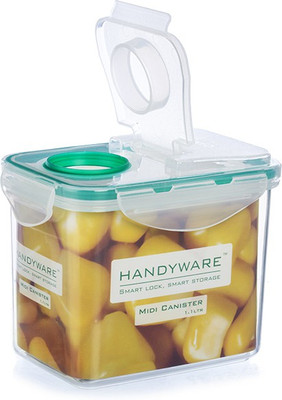 46% OFF on Handyware Midi Canister - 1100 ml Plastic Grocery Container(Clear)