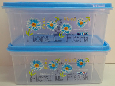 

Nayasa - 2000 ml Plastic Grocery Container(Pack of 2, Blue)