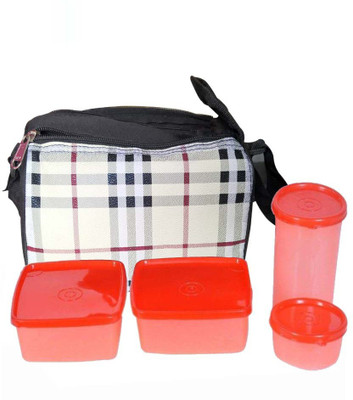 

Dugri - 200 ml Plastic Grocery Container(Pack of 4, Red)