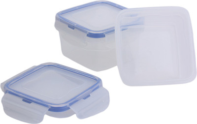 

Homeish Lock & Seal Square Container Set of 2 (300ml, 300ml) - 300 ml, 300 ml PP (Polypropylene) Grocery Container(Pack of 2, Blue)