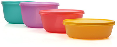 

Tupperware - 1000 ml, 1500 ml, 2000 ml, 2000 ml Plastic Grocery Container(Pack of 4, Multicolor)