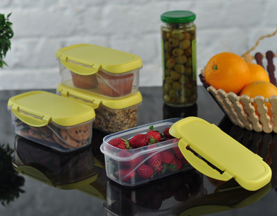 

All Time - 500 ml, 500 ml, 500 ml, 500 ml Plastic Grocery Container(Pack of 4, Yellow)