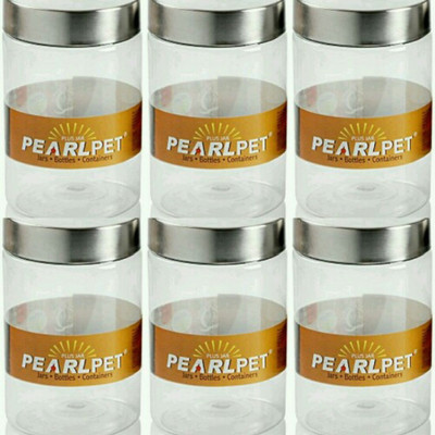 

Pearlpet - 1000 ml PP (Polypropylene) Tea Coffee & Sugar Container(Pack of 6, Clear)