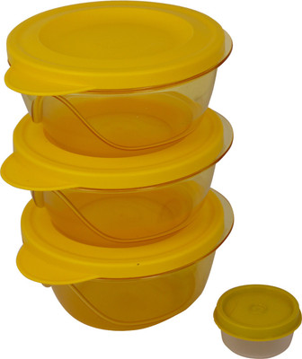 

Tupperware Style Diva Bowl - 450 ml, 450 ml, 450 ml Plastic Grocery Container(Pack of 4, Yellow)