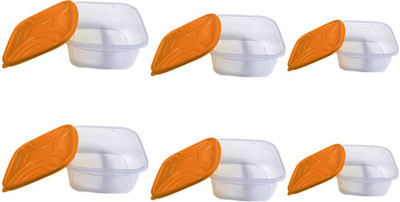 

Velgo - 1200 ml Plastic Grocery Container(Pack of 6, Orange)