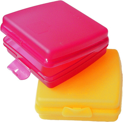 

Tupperware - 500 ml Plastic Grocery Container(Pack of 2, Pink, Yellow)