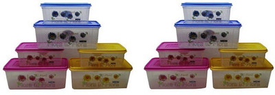 

Nayasa - 4000 ml, 2000 ml PP (Polypropylene) Grocery Container(Pack of 12, Multicolor)