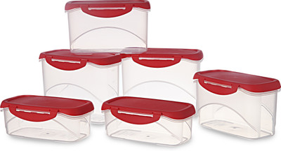 

All Time Delite - 500 L, 750 L, 1000 ml Plastic Grocery Container(Pack of 6, Red)