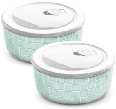 

Treo Krug - 500 ml Ceramic Grocery Container(Pack of 2, Green)