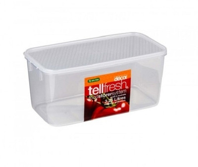 

Decor Tellfresh Oblong 3.25 L - 3250 ml Plastic Grocery Container(Clear)