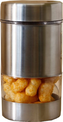 

JVL Magic Twister - 1 Piece - 900 ml Plastic, Steel Food Storage(Silver)