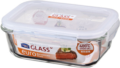 LOCK & LOCK Borosilicate Rectangular Heat Resistant Glass - 630 ml Glass Fridge Container(Clear) LOCK & LOCK Borosilicate Rectangular Heat Resistant Glass - 630 ml Glass Fridge Container(Clear)