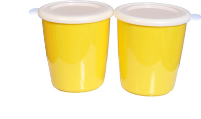 CSM  - 1000 ml Plastic Grocery Container(Pack of 2, Yellow) at flipkart