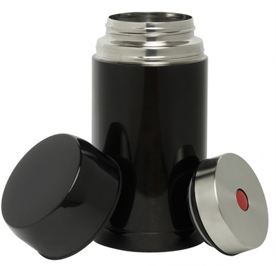 

Hoffner - 1000 ml Steel Grocery Container(Red, Black), Black;red